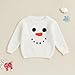 Infant Newborn Baby Christmas Sweater Cute Candy Cane Warm Knitted Sweater Top Toddler Fall Winter Clothes (White Snowman, 6-12 Months)