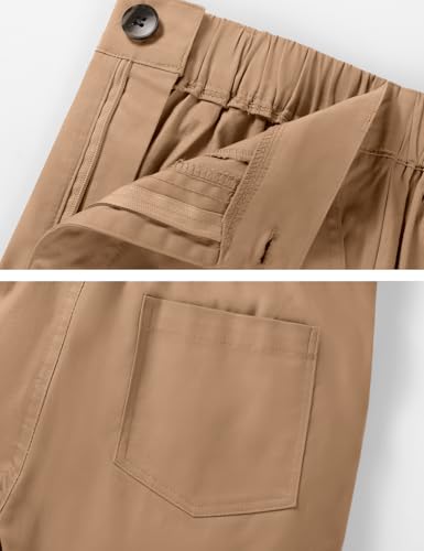 KEREDA Boys Uniform Shorts Elastic Waist Kids Golf Dress Preppy School Shorts with Pockets4