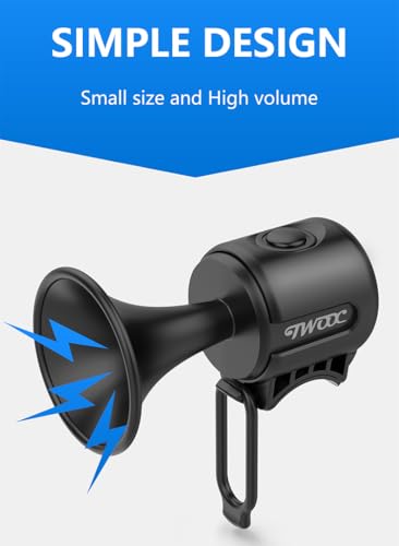 120dB Electric Bicycle Horn Bell, Handlebar-Mounted Bike Horn – Loud Cycling Bell for Adults & Kids – Easy Install, IPX4 Waterproof Bicycle Horn (Red)