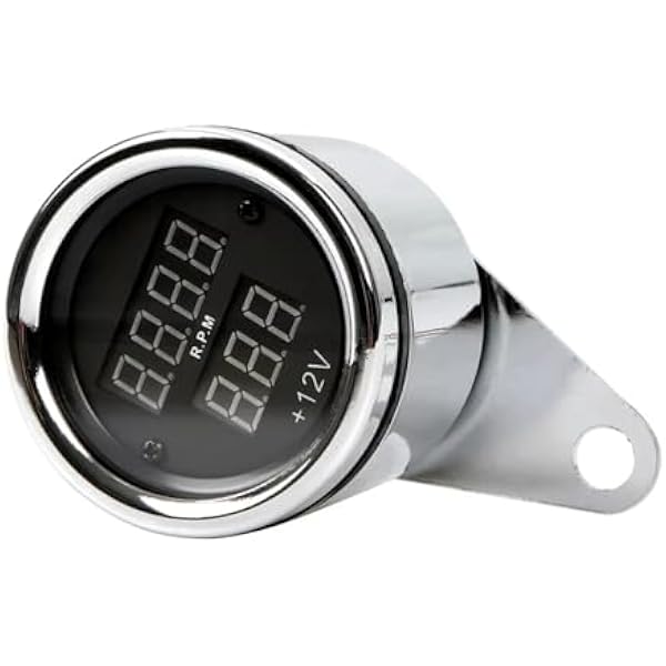 Miernika Motocykla instrumenty 1pc motocykl LED obrotomierz woltomierz cyfrowy obrotomierz 12V motocykl metalowy licznik przebiegu prędkościomierz uniwersalne akcesoria