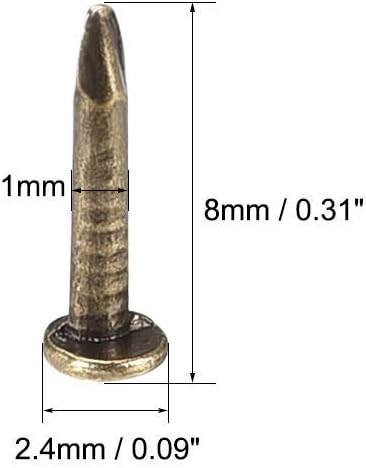 XYWHPGV Small Tiny Hardware Nails Carbon Steel 1X8mm(DXL) for DIY Decorative Wooden Boxes Accessories Bronze Tone 500pcs(30984 25077 606f9 73979 e78de 5a56c