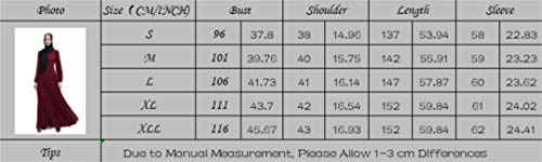 Hzux Muslim Dresses For Women Long Dress Women Abaya Islamic National Robe Navy #TOP3