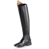 Elástico por la cremallera Botas Altas de Cuero Auténtico Horze Winslow, Negro, 38