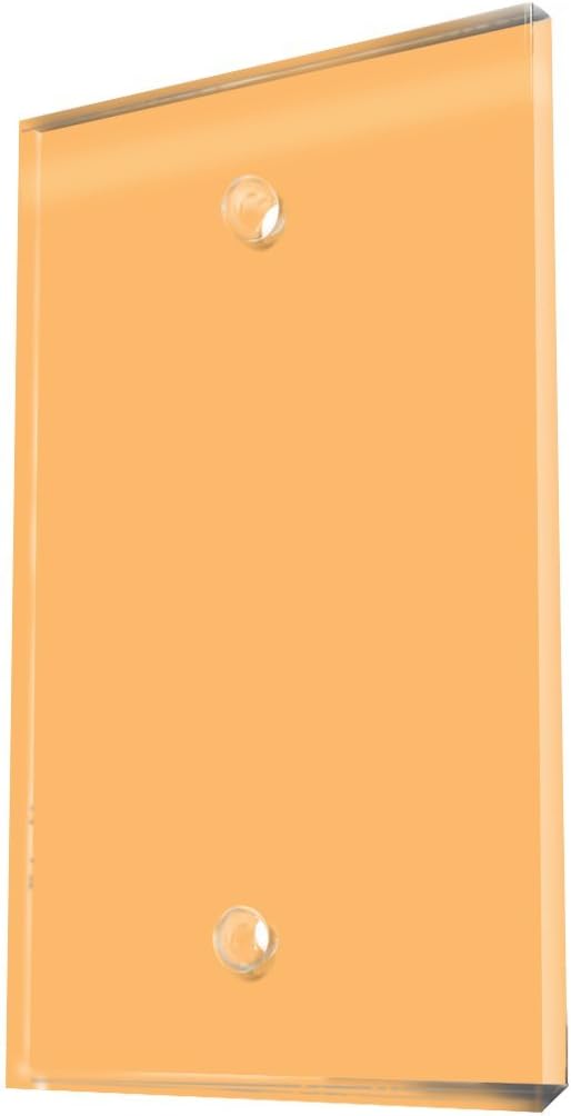 HDArt Single Blank Pastel Colors Switch Plate Cover - Custom Color - Peach #fcb96b