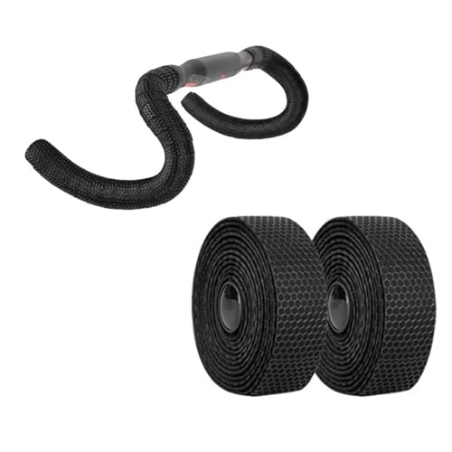 Ruban de guidon vélo de course BESTYMXY anti-vibrations avec bouchon noir