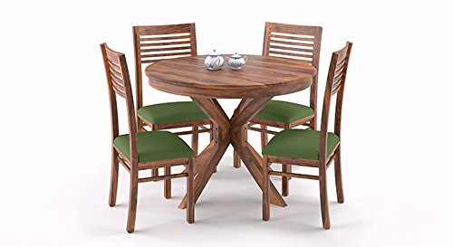 Urban Ladder Liana - Zella 4 Seater Round Dining Table Set (Finish ...