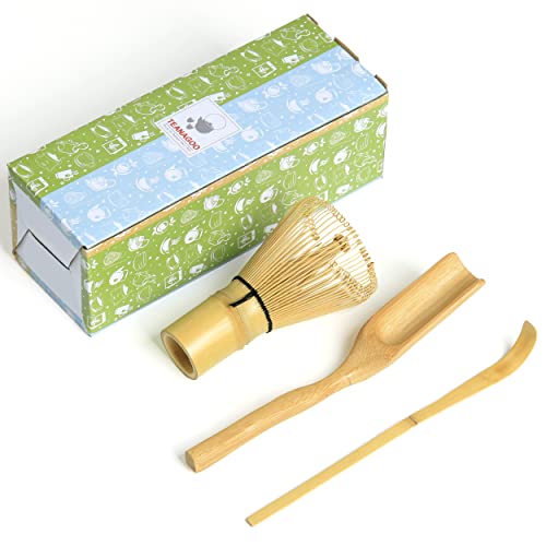 TEANAGOO Accesorio de ceremonia matcha japonesa, batidor matcha (Chasen), cuchara tradicional (Chashaku), cuchara de té, I5, el juego perfecto para preparar una taza tradicional de matcha Cover