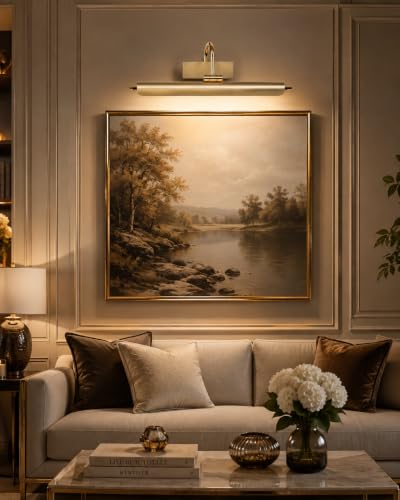 Image of FILLISKA Modern LED Picture /Dressing /Vanity /Bathroom /Mirror Light with 3 Step Light Mode & Adjustable Head (White,Warm White and Neutral White) (Champagne Gold 20Watt-9656)