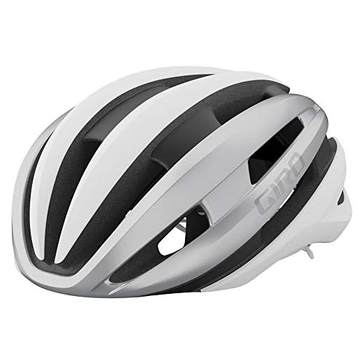 Giro Synthe MIPS II Casco, Hombre, Blanco Mate y Plateado, M