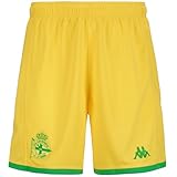 Kappa Kombat Ryder Away R.C. Deportivo 23-24, Short Segunda Equipación, Amarillo/Verde, M, Hombre