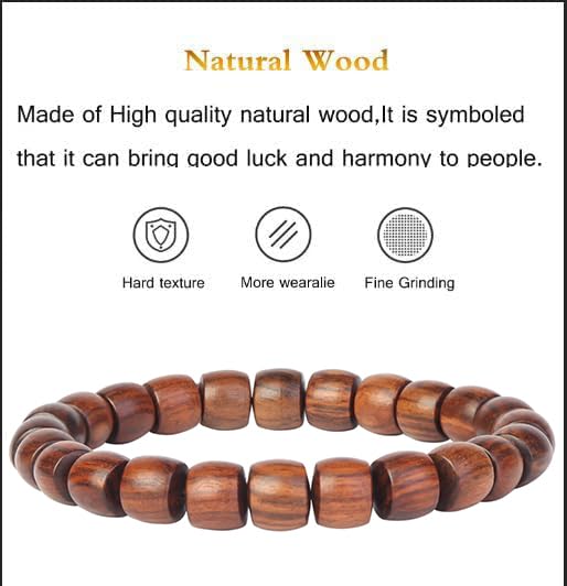 Image of Prayer Bead bracelet Mala Beaded Bracelets for Men Women 12 /15MM