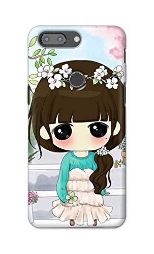 Image of PRINTFIDAA Cartoon Girl Printed Designer Hard Back Case Cover for OnePlus 5T -(SF) MVN1009
