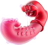 Silikon G-Punkt Vibrator für Frauen mit 360 Swing 10 VibrationModi, 10 Zungenlecken Vibratoren für sie Klitoris Stimulation Dildo Analvibrator Sexspielzeug Sex Spielzeug für die Frau Paare Sex Toys