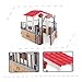 AZIDWERYQ Horse Stable Playset Pavilion 7.3x5.5x6.3'' Plastic Horse Barn Playset Pavilion Imaginary & Creative Educational Toys Accessories for Lovers Toys
