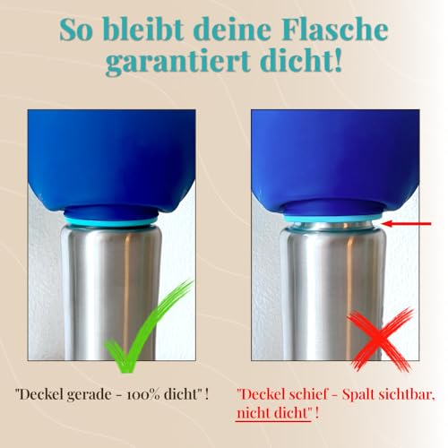 GIZZY® Trinkflasche Hunde für unterwegs - auslaufsicher & robust aus Edelstahl, in 2 Größen inkl. weichem Hundehandtuch | Trinkflasche Hund I Hundetrinkflasche für unterwegs für alle Hunde