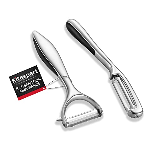 Vegetable Peelers For Kitchen - Kitexpert Potato Peeler Set Includes A Y Peeler And An I Shape Apple Peeler, Good Grip Veggie Peeler With Non-Slip Handle And Sharp Swivel Blades For Kitchen Food #TOP23