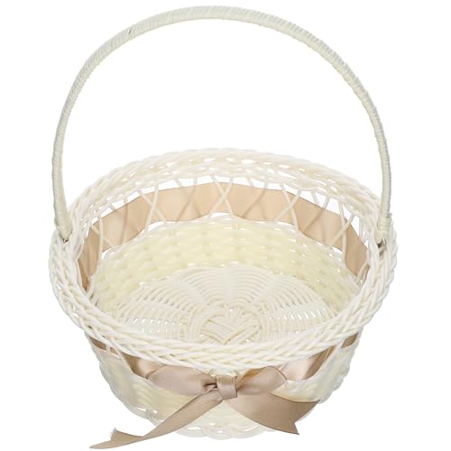 Panier à fleurs de mariage COLLBATH en rotin, rangement pour présents