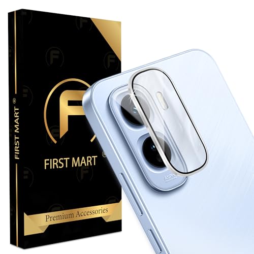 Image of FIRST MART Silver Camera Ring Guard Protector for Vivo T5 Pro | Tempered Glass with Metal Alloy Rings, HD Clear, Scratch Resistant, Case-Friendly | Pack of 1