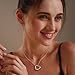 LeCalla 925 Sterling Silver Heart Necklace Open Heart Pendant Open Heart Necklace for Women Floating Love Heart Necklace 18 Inches