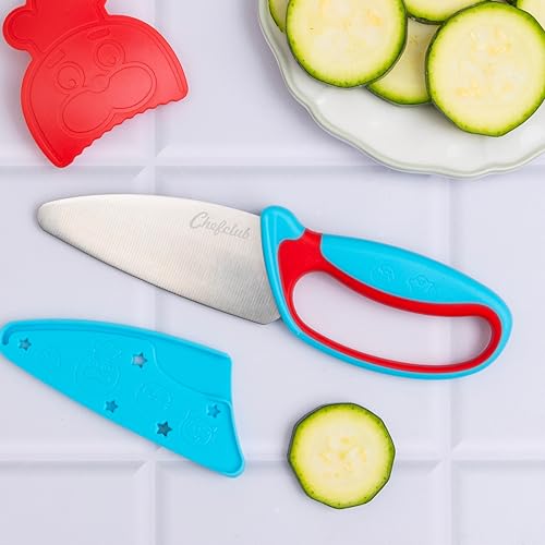 Chefclub Network Chefclub - The Chef's Knife for Kids,Blue and Red