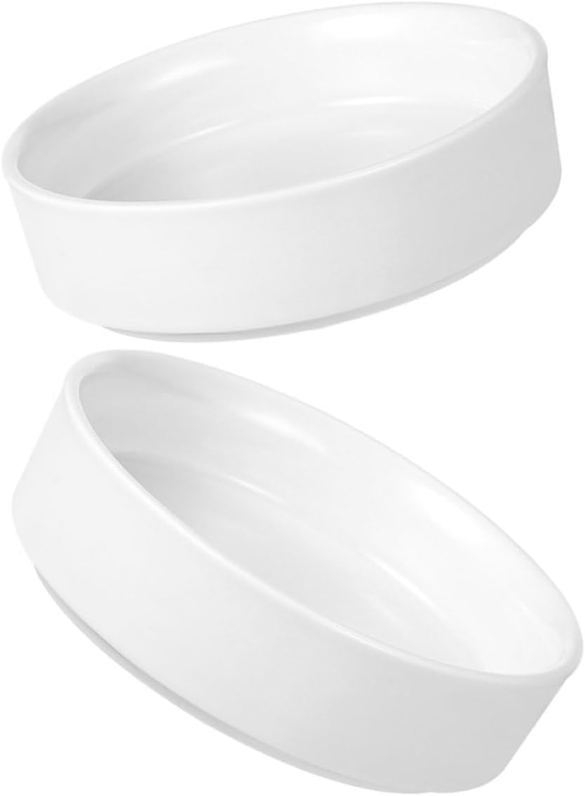 Milisten 8pcs Ceramic Plant Saucers Durable Round Trays for Indoor Plants Drip Trays to Keep Floors Clean Multi-use Design for Flower Pots for Home Gardening