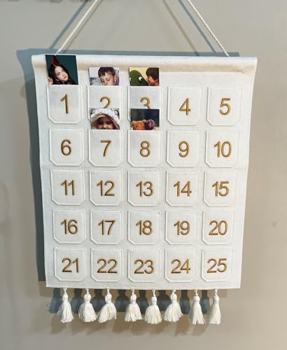 Gisela D AD-001 Christmas Countdown Advent Calendar With Pockets,Christmas Picture Countdown Board,Photo Advent Calendar- Advent Calendars For Kids Chocolate & Candy thumb #7