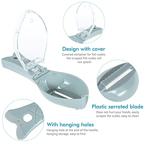 NAYU 1 Stück Fischschuppen-Entkalker, Kunststoff-Fischschuppenschaber, Fischhautschäler, Fisch Scaler Fischschuppen… - Image 7