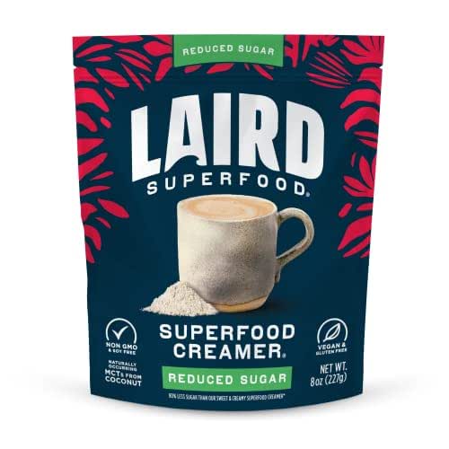 Laird Superfood Non-Dairy Reduced Sugar Superfood Coconut Powder Coffee Creamer,
