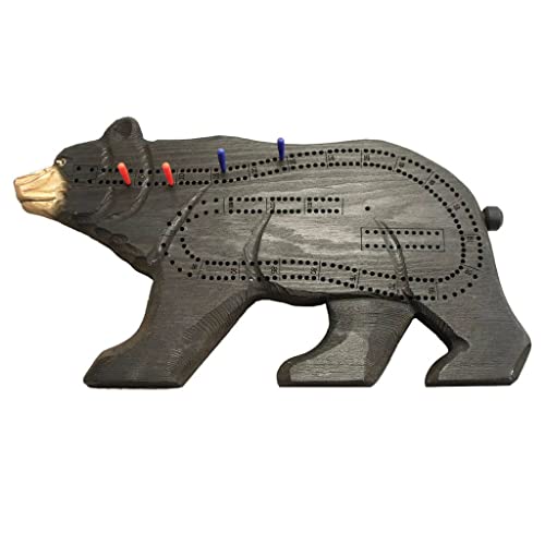 Cribbage Board Negro de Madera Decorativo miniatura 1