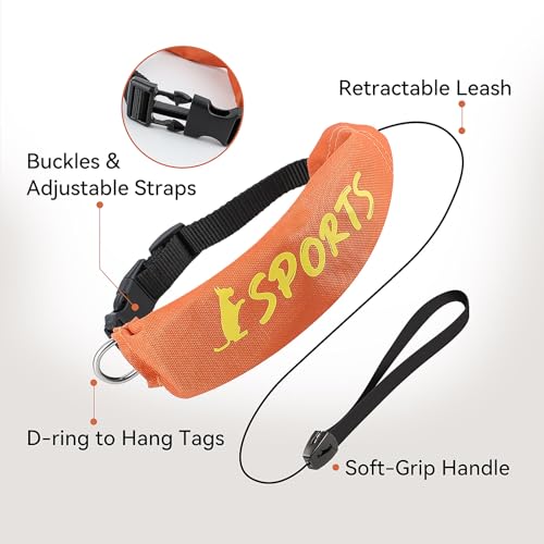 NAMSAN Dog Collar and Leash Set for Medium to Large Dogs, 31" Retractable Large Dog Leash with Adjustable Collar, D-Ring to Hang Pet Tags, All in One Auto-Retracting Leash Collar, L — view 3