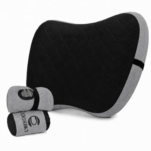 Crisonky Camping Pillow with Removable Cover, Ultralight Inflatable Pillow