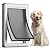Large Dog Door for Exterior Doors, Aluminum Frame Doggy Door, Fully Magnetic Flaps Large Breed Dog Doors, Sliding Lock Panel, Rust Resistant and Energy Efficient, (Pet Up to100 Lb)