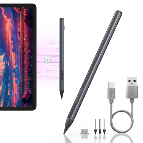 USI 2.0 Stylus Pen for Amazon Fire Max 11, Google Pixel Tablet, Lenovo/Acer Some Chromebook - 4096 Pressure USB-C Fast Charging USI Pen for Lenovo Chrome Duet3, Acer Chromebook Spin314(Four nibs)
