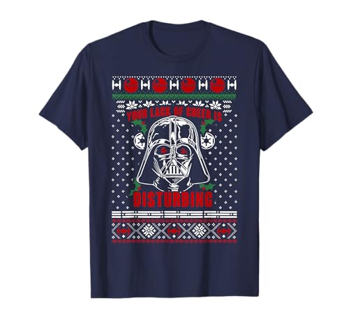 T-shirt Star Wars Darth Vader imprimé de Noël pour homme et fan de la saga