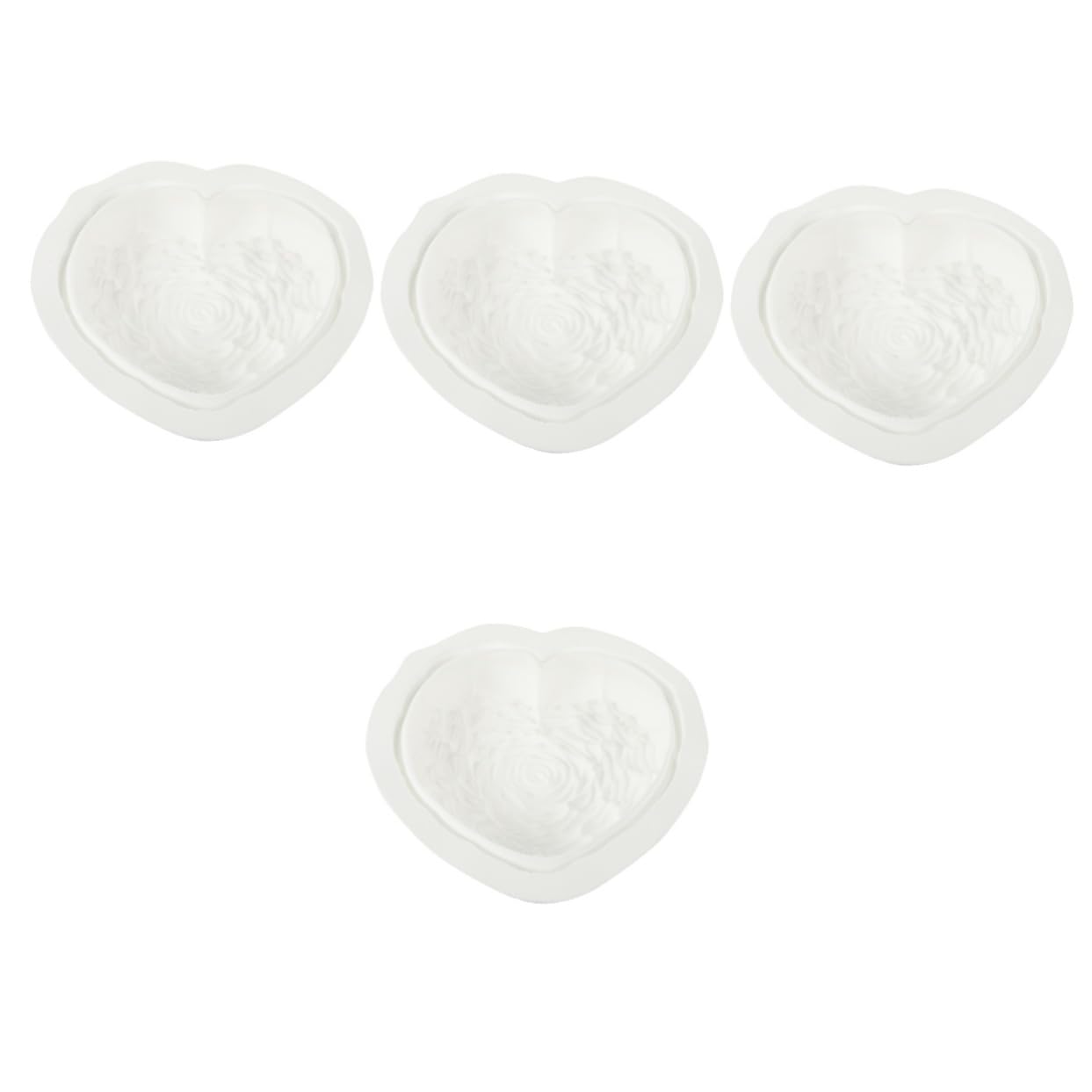 Ciieeo 4 Pièces Moule à gâteau coeur moule gateau coeur patisserie accessoire moule à glaçons plaque tournante cœur coeur moules silicone moules en silicone pour la cuisson Gel de silice