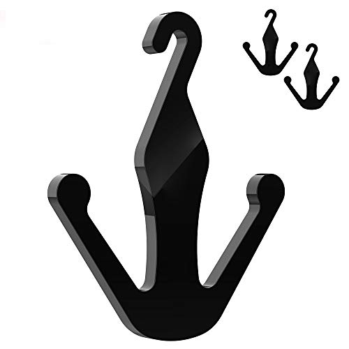2 Pack Upgrade Simple Acrylic Shoe Hanger Holder Compatible with Peloton Bike and Peloton Bike + (Black)
