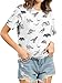 RMCMS Women's Loose Fit Dinosaur Graphic T Shirt Short Sleeve Crewneck Tee Summer Casual Top White L
