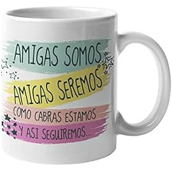 Luckygrafic Taza de Cerámica, Amistad para Amigas, 350 ml