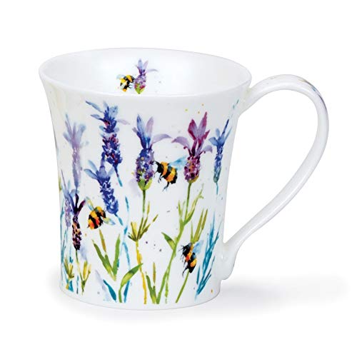 JU-BUSB-LA Lavender Busy Bees Bone China Mug - Jura Shape 0.2l