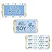 Boy Baby Shower Favors Miniatures Candy Bar Wrapper Stickers, 54 Count (Blue Baby Boy)