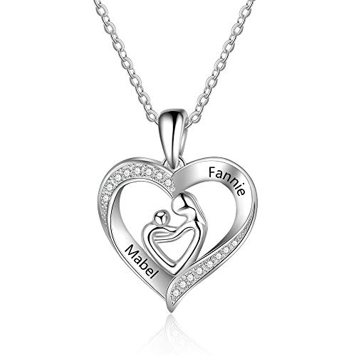 Bijoux d'amour uniques : le collier maman et bébé gravé de vos noms