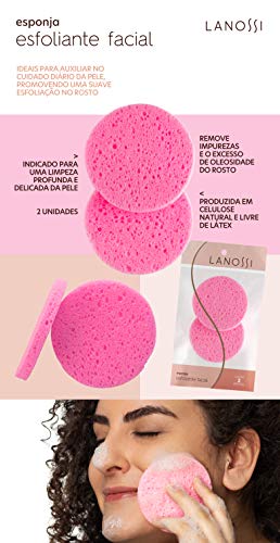 Lanossi Beauty & Care Esponja Esfoliante - 2 Unidades Rosa Rosa