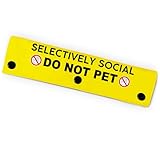 Selectively Social Do Not Pet Pet Leash for Dogs, Funny Dog Leash Wrap for Pet Dog Lovers Owners Gift (Yellow)