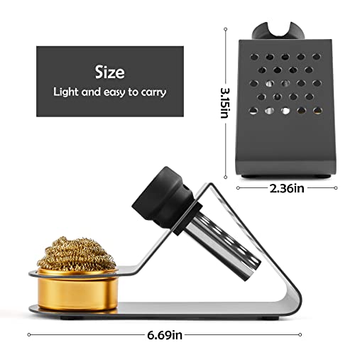 Noah NH-10W Premium Soldering Iron Holder With Brass Coil Tip Cleaner thumb #1