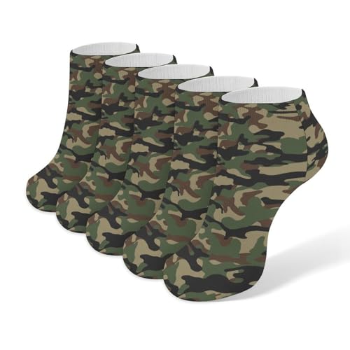 5 Pair Women's Ankle Socks - Novelty Casual Low Cut No Show Socks for Ladies & Girls - Breathable Funky Gift