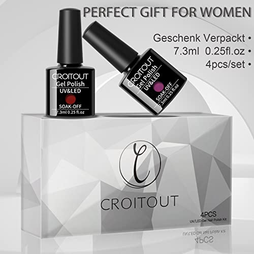 Croitout UV Nagellack Set, Gel Nagellack Shellac Set, Mehrfarbig Ablösbarer Gel Gellack Nagelgel Farben Farbgel Lack… – Bild 6