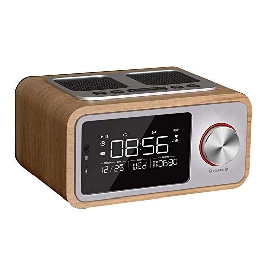 JHKJ Vintage Radios Radio Retro con Radio Inalámbrica Bluetooth FM con Batería Reproductor de Mp3 de Doble Altavoz Radio FM de con Radio de Estilo Clásico,B
