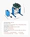 VEVOR Rotary Welding Positioner, 441 lbs Load Capacity, -45° to 90° Tilt Angle Welding Positioner Turntable Table, 0.5-5 RPM Speed Control, Electric and Foot Pedal, for Cutting, Grinding, Assembly