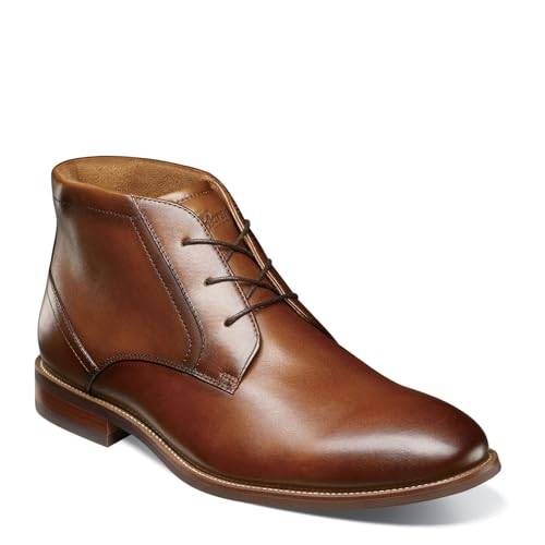 Florsheim Rucci Plain Toe Chukka Men's Boot, 11 2E US, Cognac