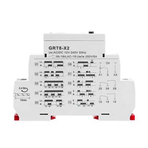 Relais de minuterie multifonction 16A temporisateur digital rail DIN AC 230V